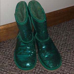 Teal Sparkly Ugg Boots
